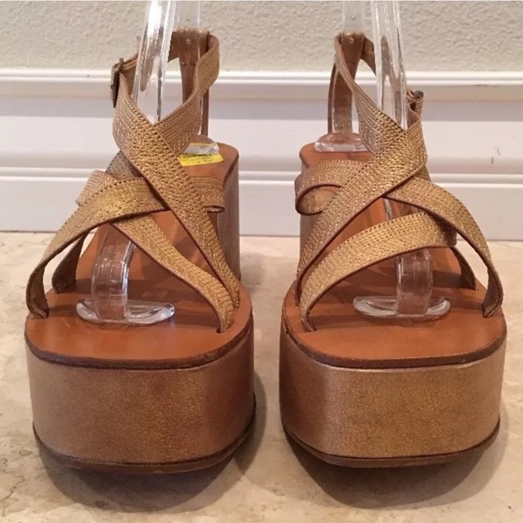 RALPH LAUREN COLLECTION Platform Sandals Italy NEW - Picture 7 of 8